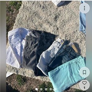 Bundle of 6 pair designer jeans. Hudson and Paige